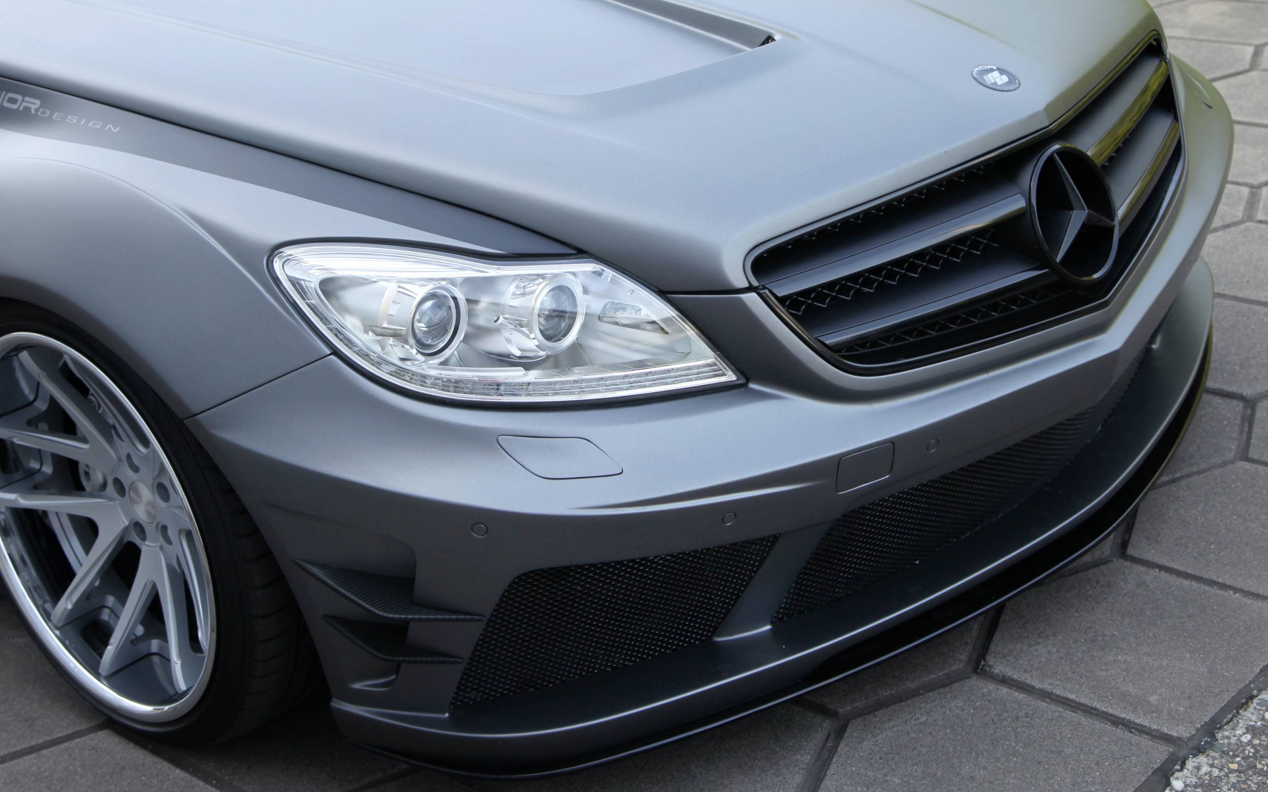 PD Black Edition V2 Front Bumper + Front Lip Spoiler for Mercedes CL C216 Facelift