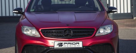 PD Black Edition V4 Front Bumper + Front Lip Spoiler for Mercedes CL C216