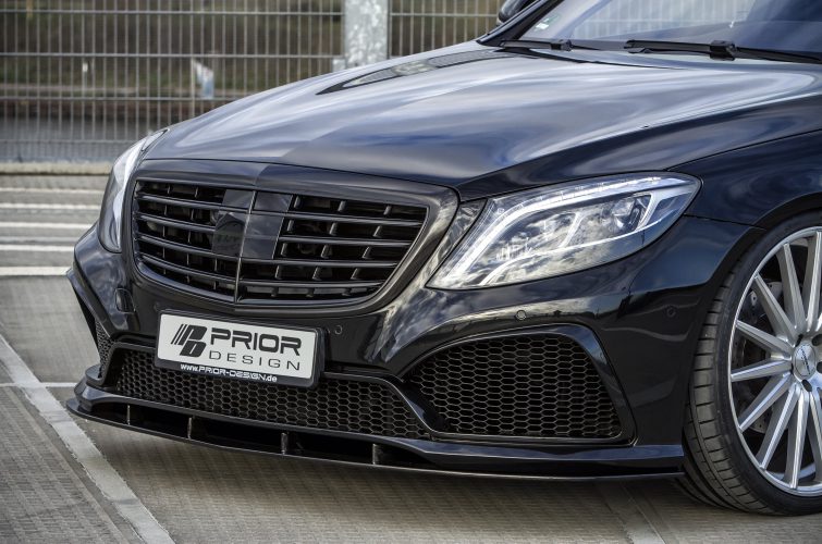 PD800S Front Bumper incl. Front Lip Spoiler and Mesh Inserts for Mercedes S-Class W222