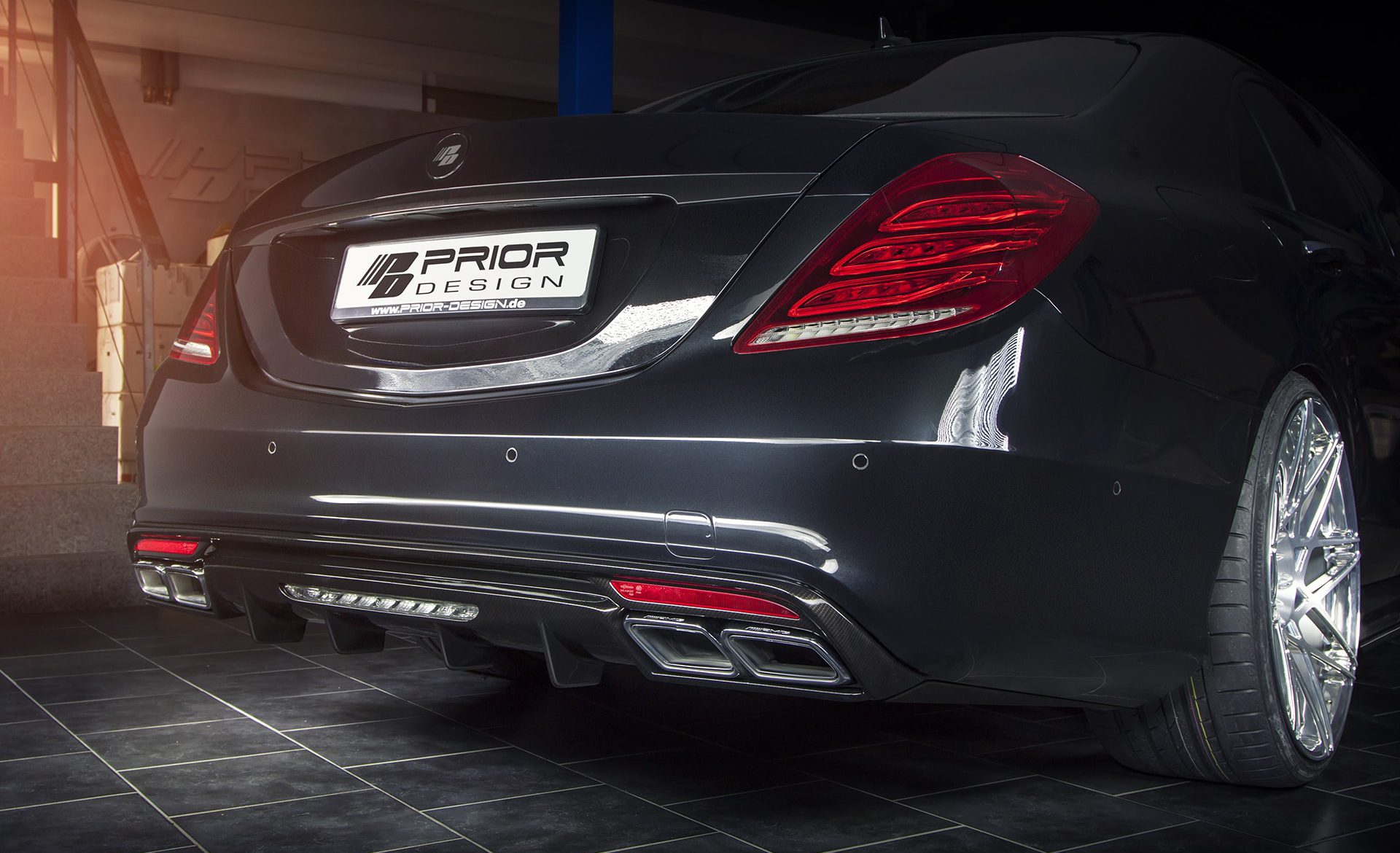 PD800S Rear Add-On Spoiler incl. Diffusor for Mercedes S-Class W222